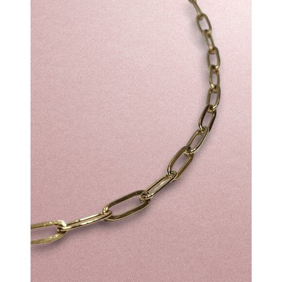 Gold‎ Paperclip 16 inch Necklace and Bracelet Set - Picture 6 of 9